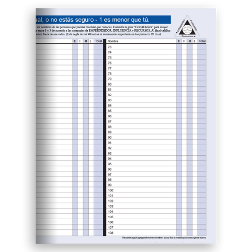 90 Day Launch Plan - Strategy Chart [SPANISH Version] - Pack of 50